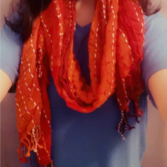 Beautiful fashion scarf sunset colour scheme long - Picture 3 of 3